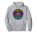 Hippie Peace Love 60S Groovy Psychedelic Hoodie - Novelty Apparel Unisex - T-Shirt, Sweatshirt, Hoodie