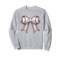 Baseball Coquette Bow White Mothers Sweatshirt - Unique Graphic for Adults - T-Shirt, Sweatshirt, Hoodie