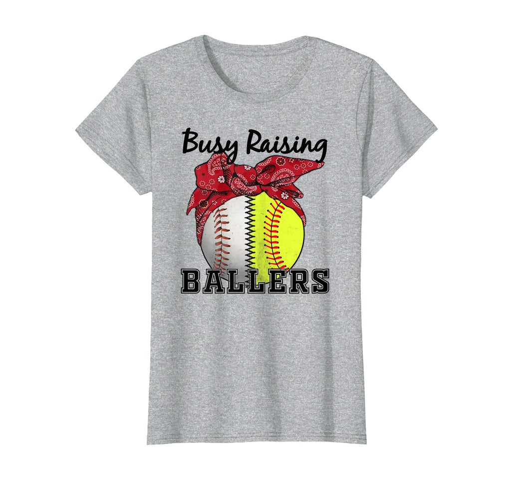 Busy Raising Ballers Softball T-Shirt - Streetwear Style for Adults - T-Shirt, Sweatshirt, Hoodie