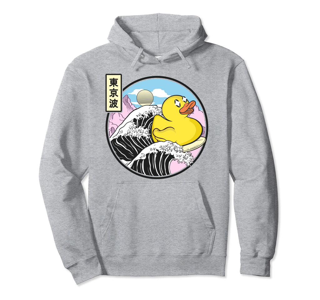 Surfing Rubber Duck Kanagawa Wave Hoodie - Casual Everyday Wear Men Women - T-Shirt, Sweatshirt, Hoodie