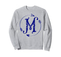 Initial M Monogram Boho Name Sweatshirt - Aesthetic Graphic for Adults - T-Shirt, Sweatshirt, Hoodie