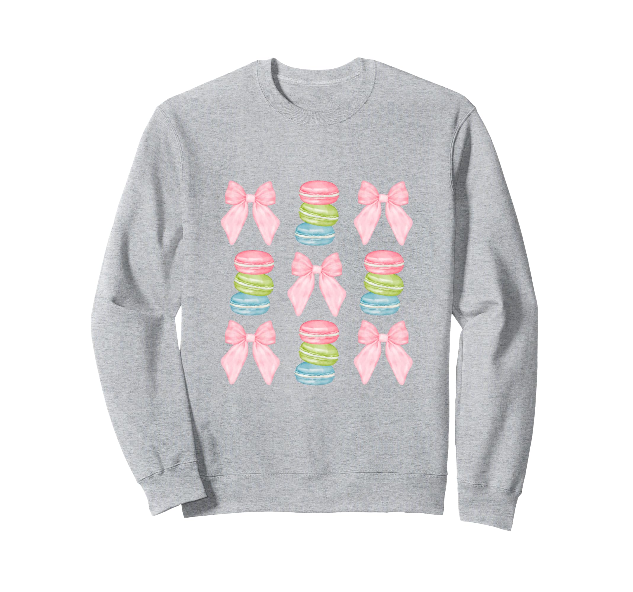 Macarons And Bows Coquette Sweatshirt - Minimalist Print for Adults - T-Shirt, Sweatshirt, Hoodie