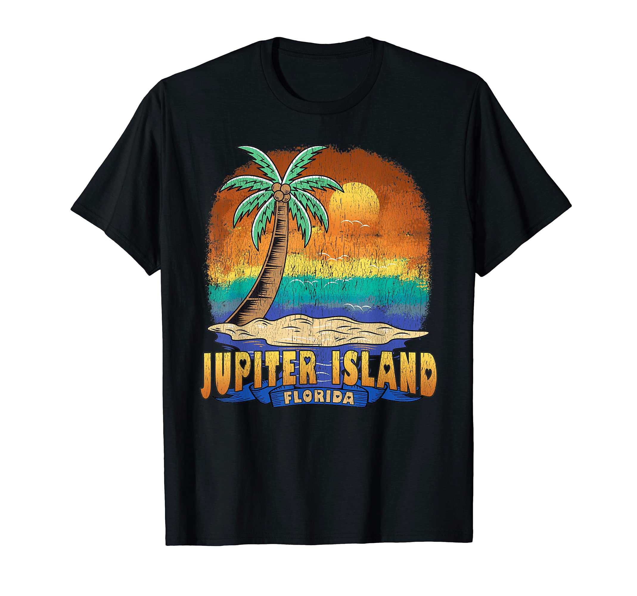 Jupiter Island Florida Distressed T-Shirt - Aesthetic Graphic for Adults - T-Shirt, Sweatshirt, Hoodie
