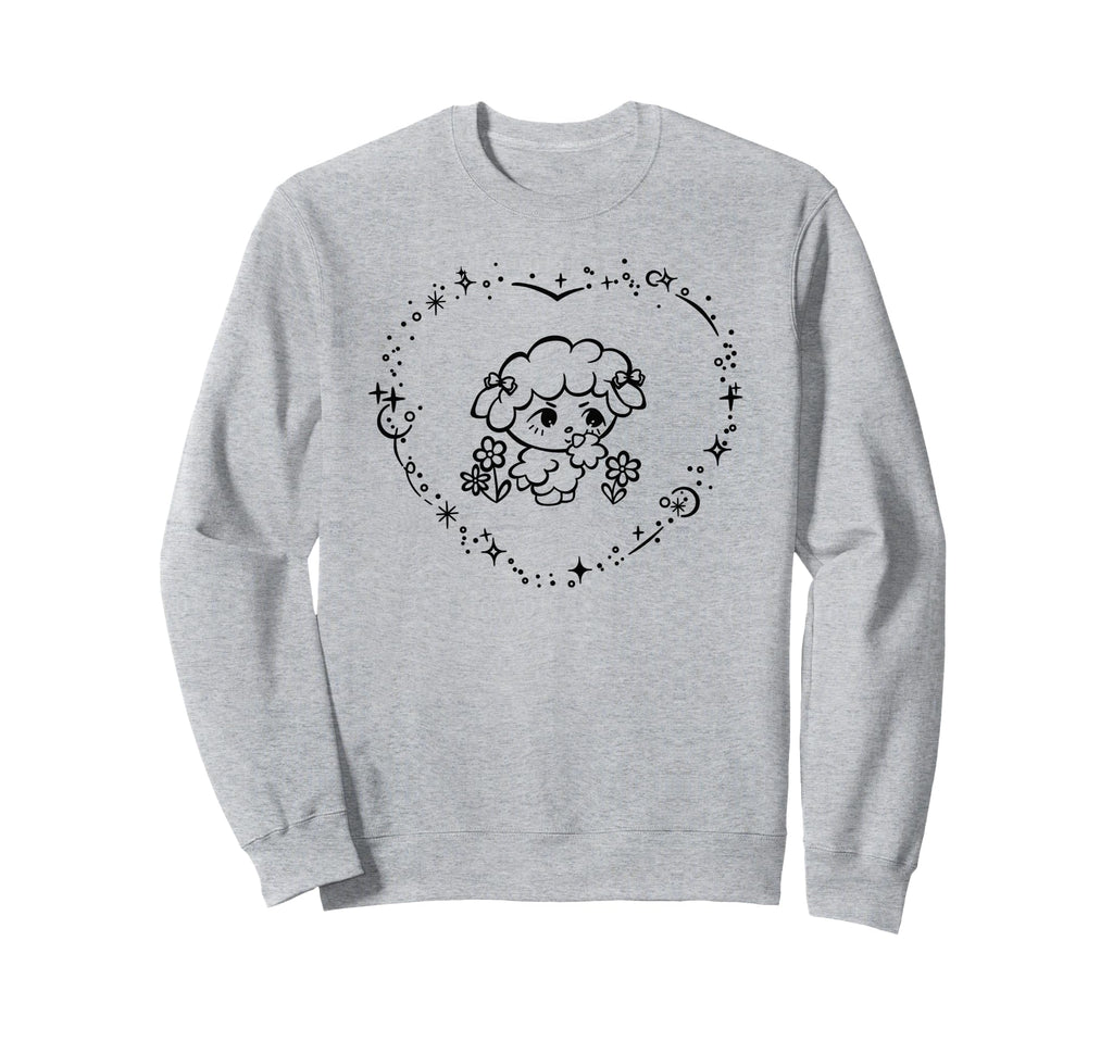Coquette Soft Y2K Sheep Lamb Sweatshirt - Minimalist Print for Adults - T-Shirt, Sweatshirt, Hoodie