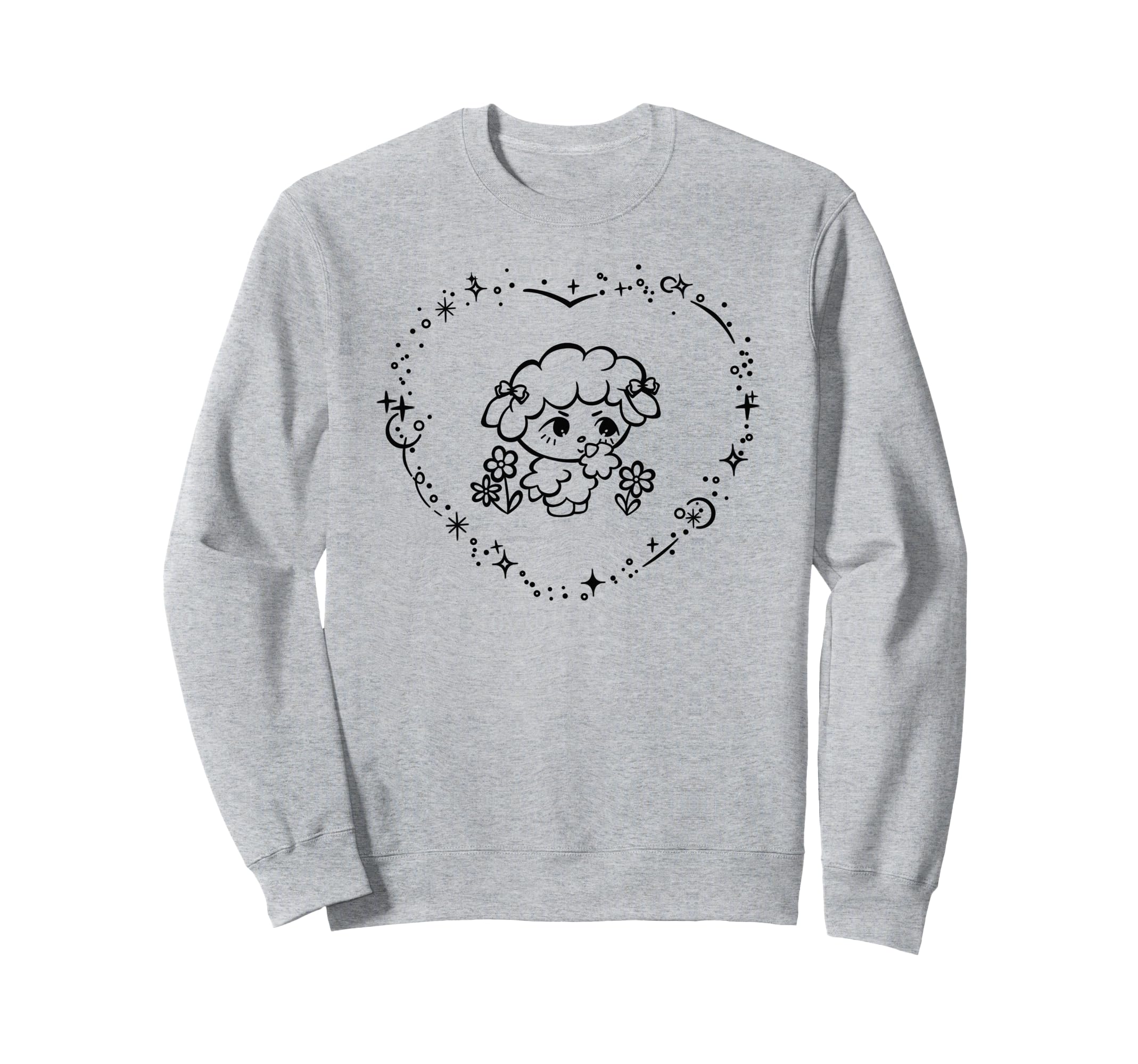 Coquette Soft Y2K Sheep Lamb Sweatshirt - Minimalist Print for Adults - T-Shirt, Sweatshirt, Hoodie