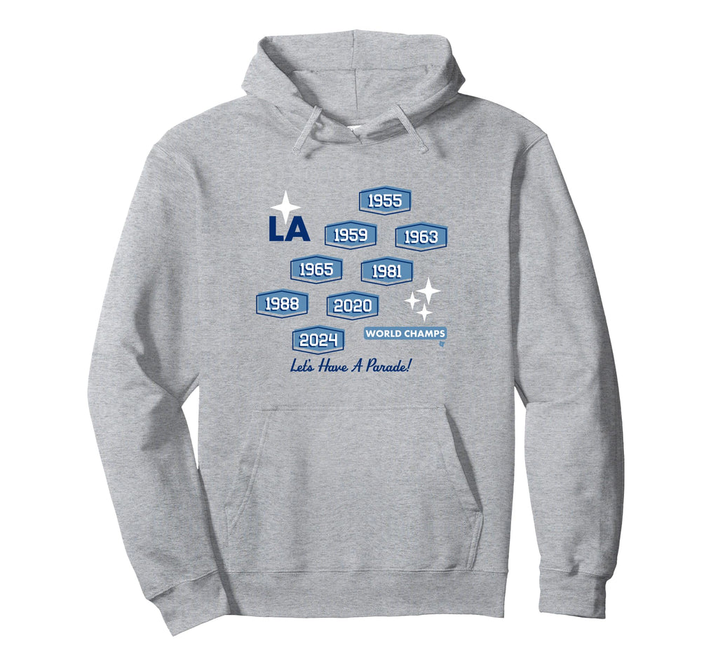 8 Time World Champs Los Angeles Baseball Hoodie - Novelty Apparel Men Women - T-Shirt, Sweatshirt, Hoodie