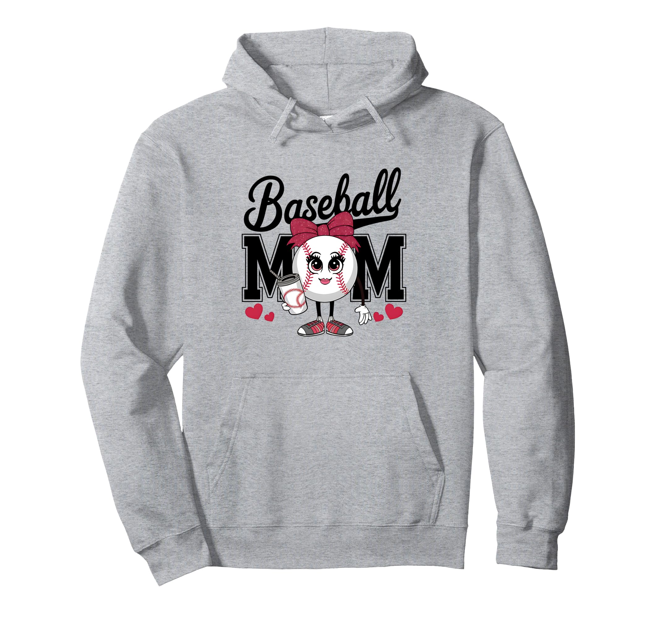 American Baseball Mom Mama Hoodie - Minimalist Print Men Women - T-Shirt, Sweatshirt, Hoodie