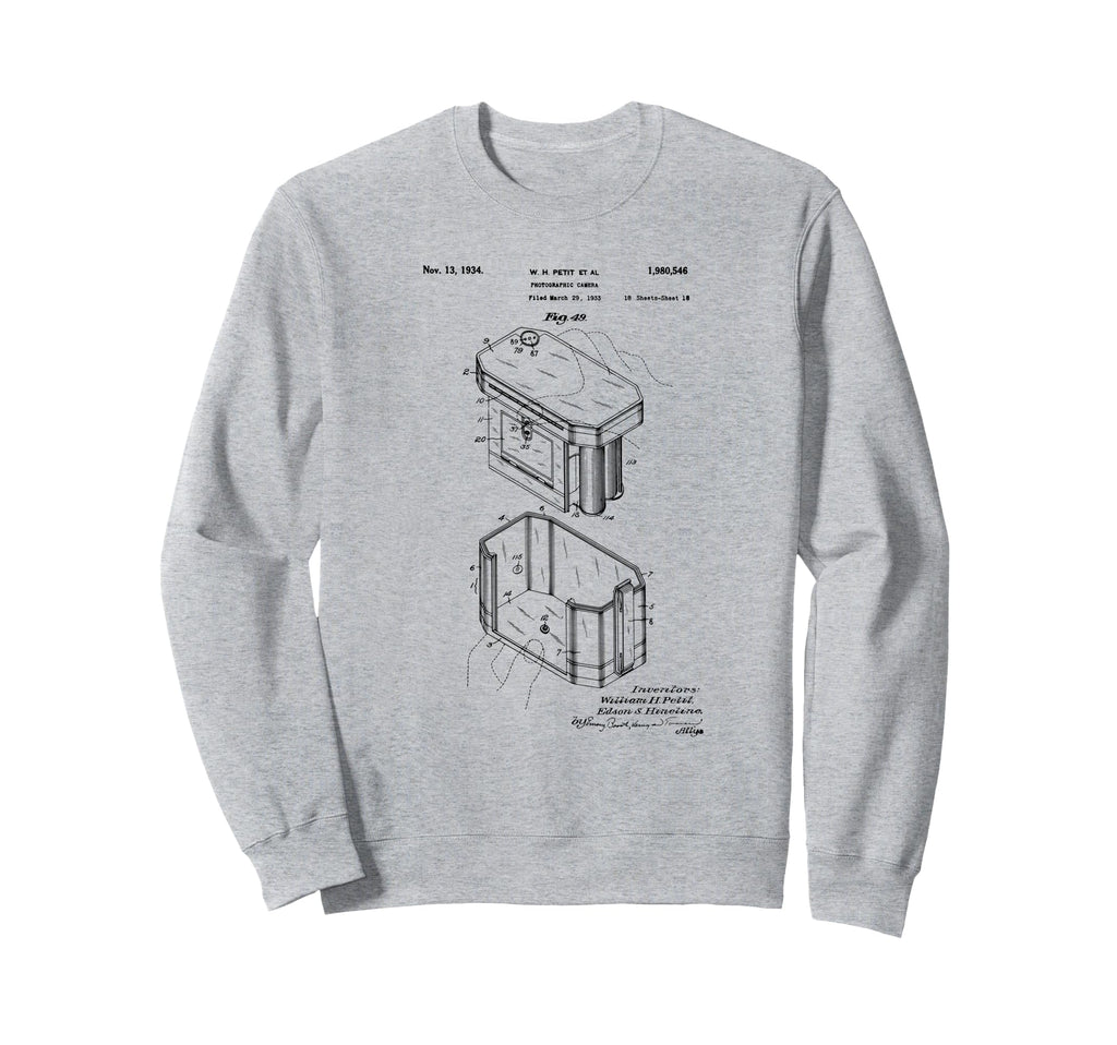 Camera Photographic Patent 1934 Sweatshirt - Fun Novelty Design Men Women - T-Shirt, Sweatshirt, Hoodie
