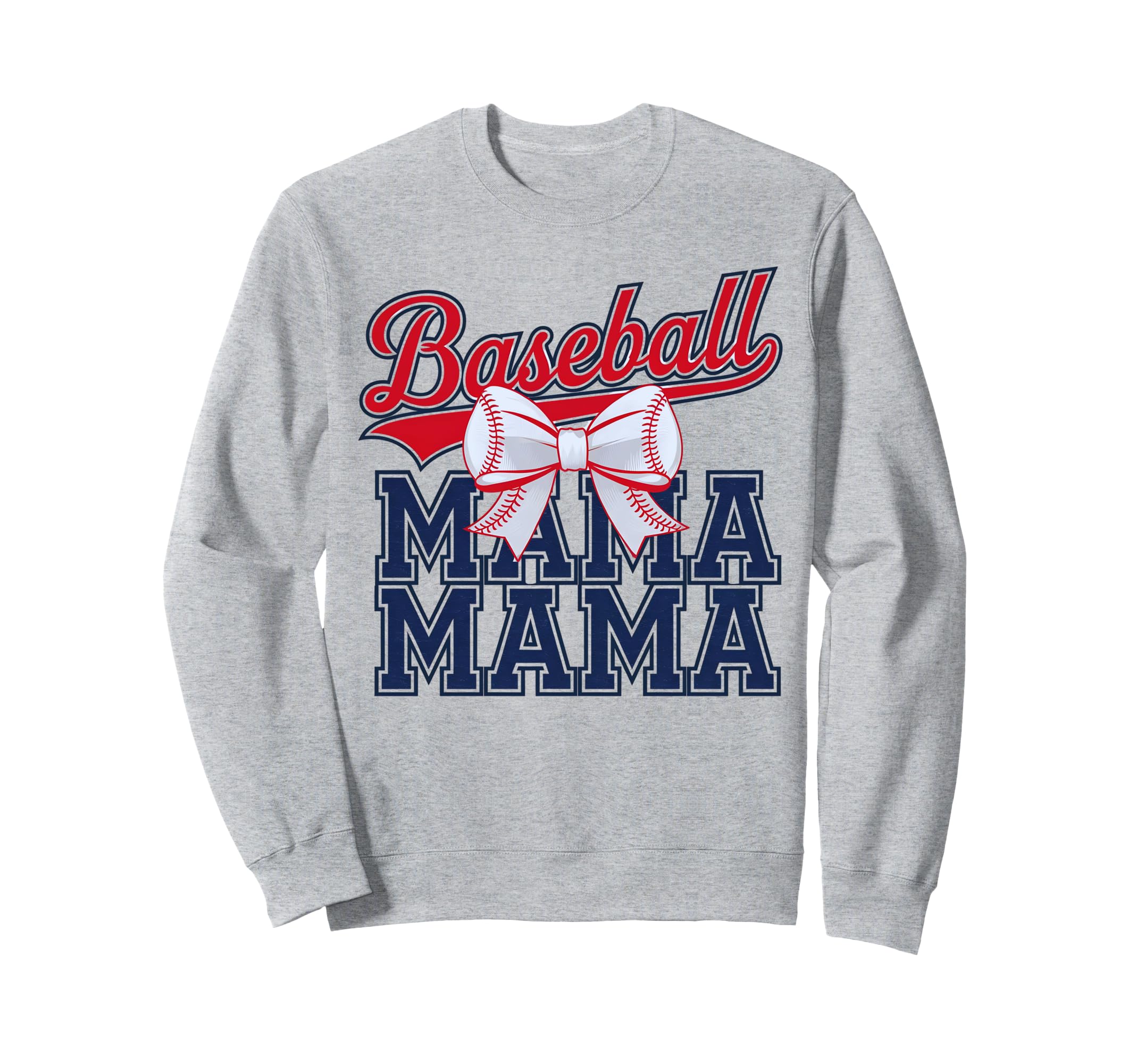 Baseball Mama Coquette Bow Baseball Sweatshirt - Trendy Graphic for Adults - T-Shirt, Sweatshirt, Hoodie