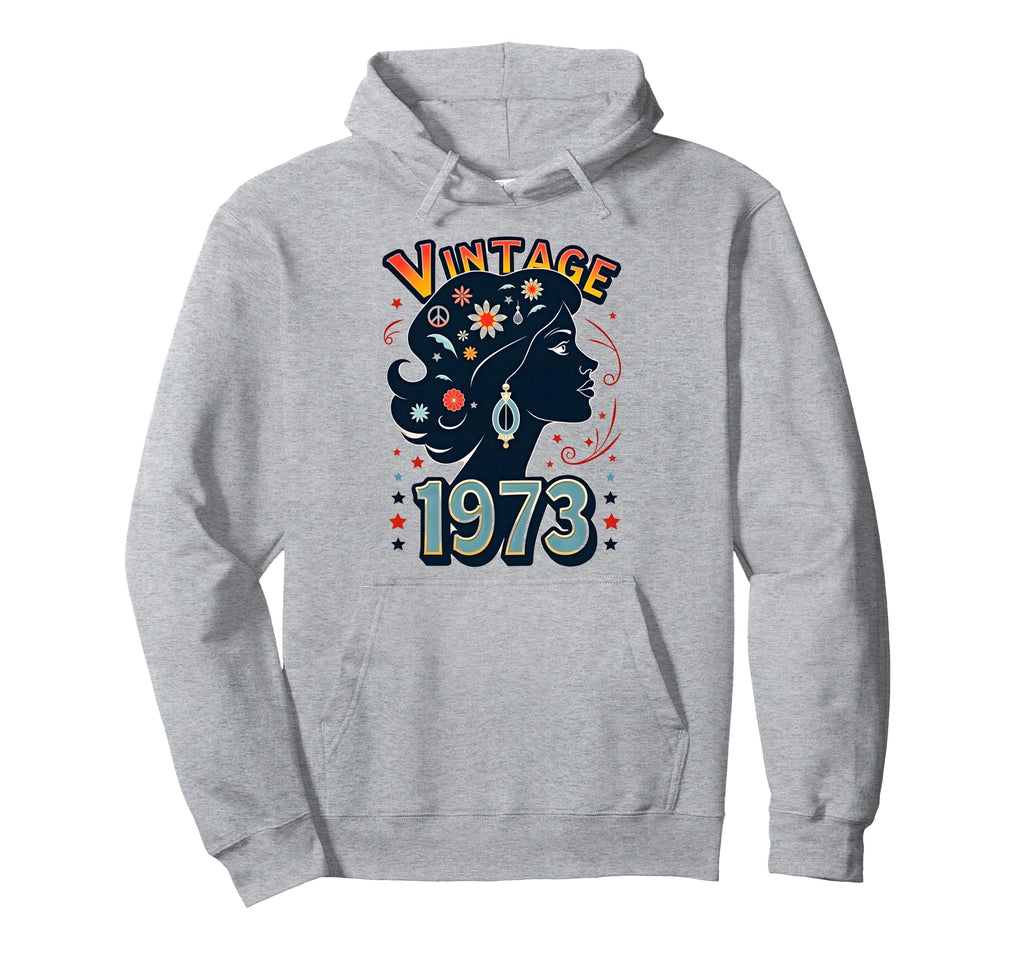 1973 Flower Power Peace Hippie Hoodie - Casual Everyday Wear Unisex - T-Shirt, Sweatshirt, Hoodie