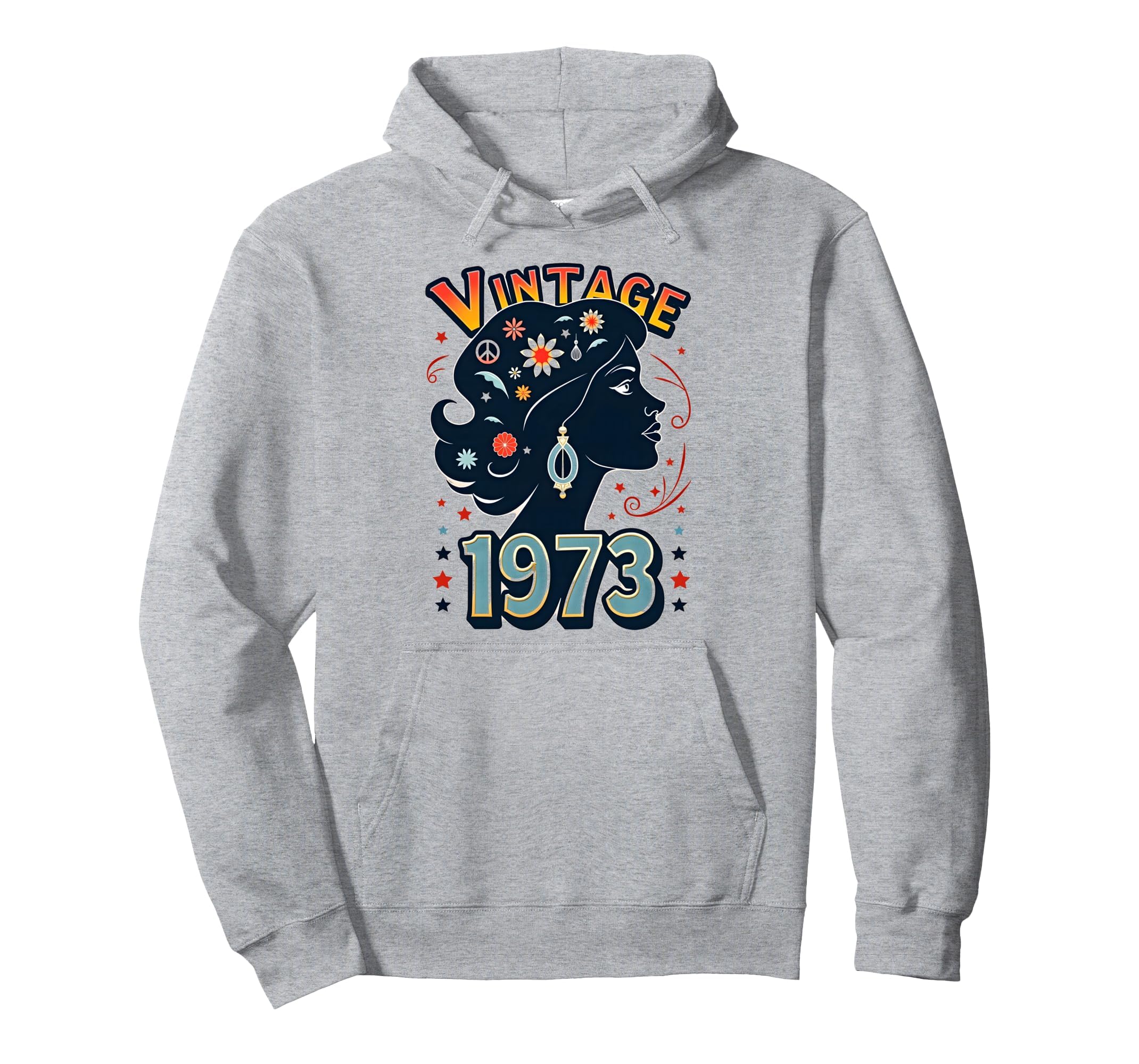 1973 Flower Power Peace Hippie Hoodie - Casual Everyday Wear Unisex - T-Shirt, Sweatshirt, Hoodie