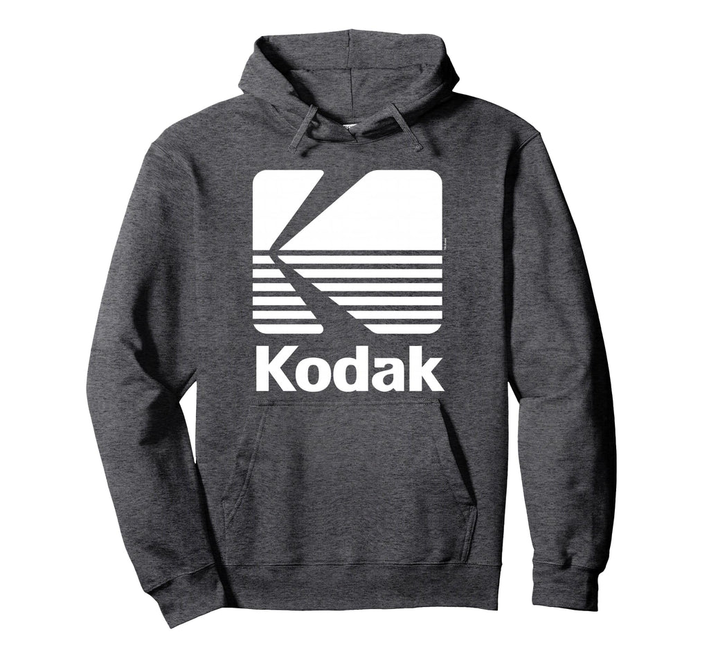 80S Kodak Logo White Hoodie - Casual Everyday Wear Unisex - T-Shirt, Sweatshirt, Hoodie