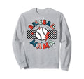 Baseball Mama Checkered Sweatshirt - Casual Everyday Wear for Adults - T-Shirt, Sweatshirt, Hoodie