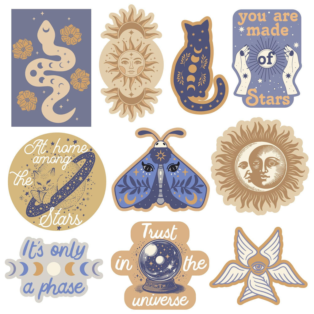 Celestial Stickers - Adult & Kids T-Shirts, Sweatshirts & Hoodies apparel design preview 1