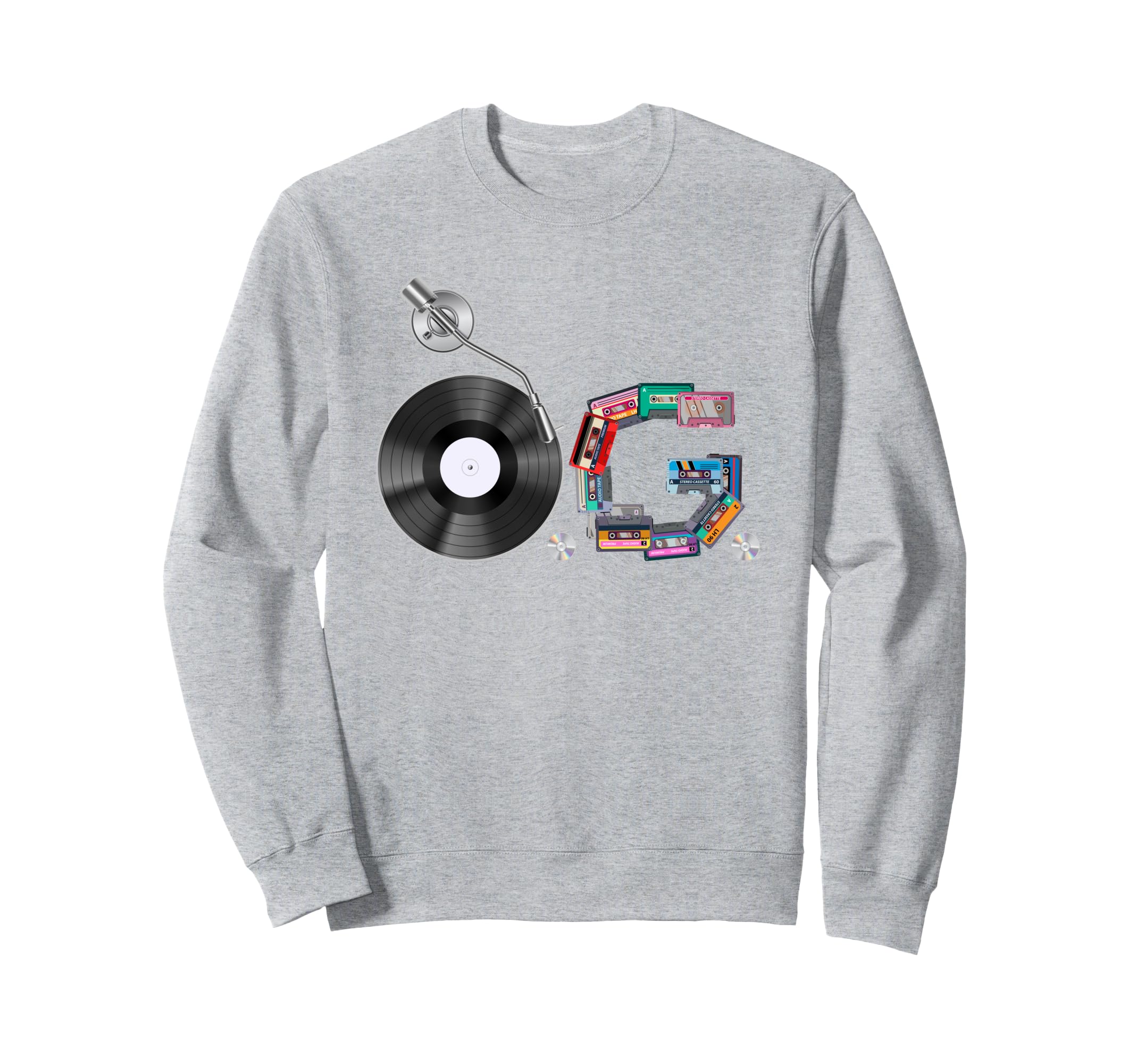 Old School Og Hip Hop Head Vinyl Cds Sweatshirt - Trendy Graphic Men Women - T-Shirt, Sweatshirt, Hoodie