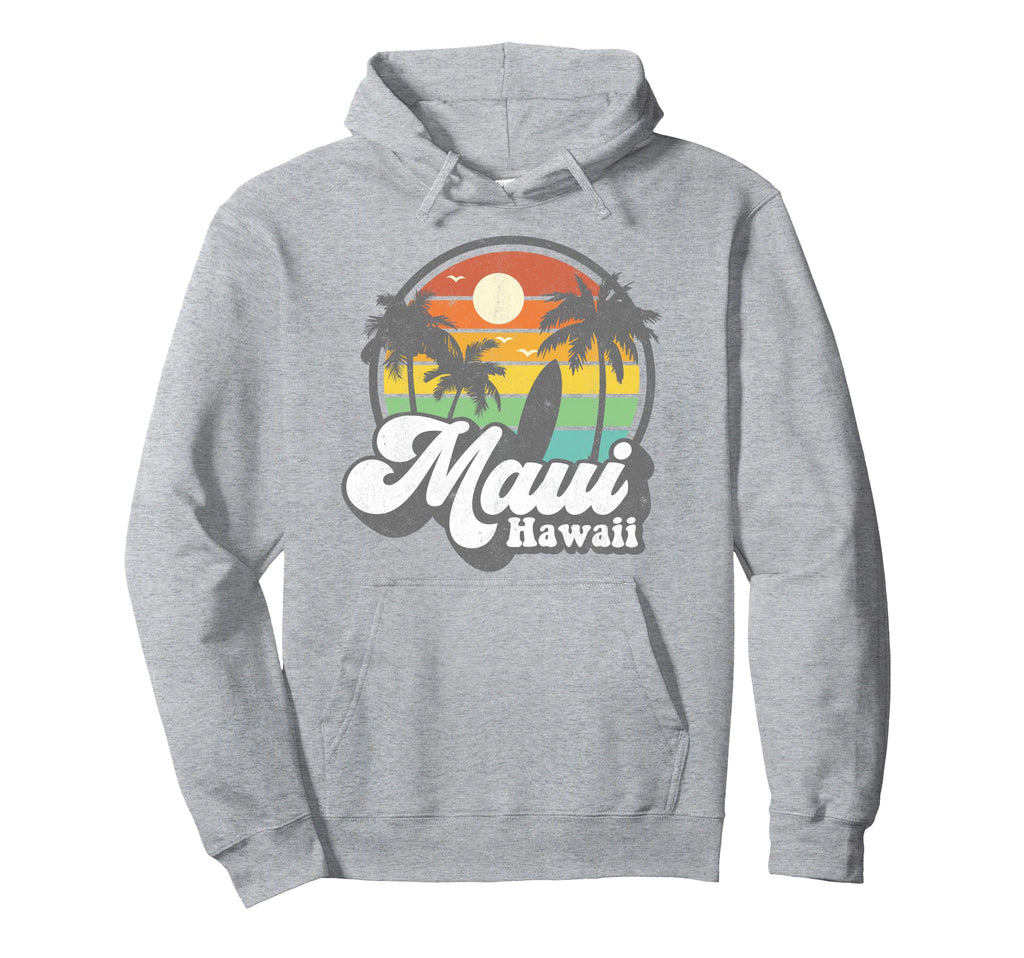 Maui Hawaii Hawaiian Beach Surfing Hoodie - Casual Everyday Wear Men Women - T-Shirt, Sweatshirt, Hoodie