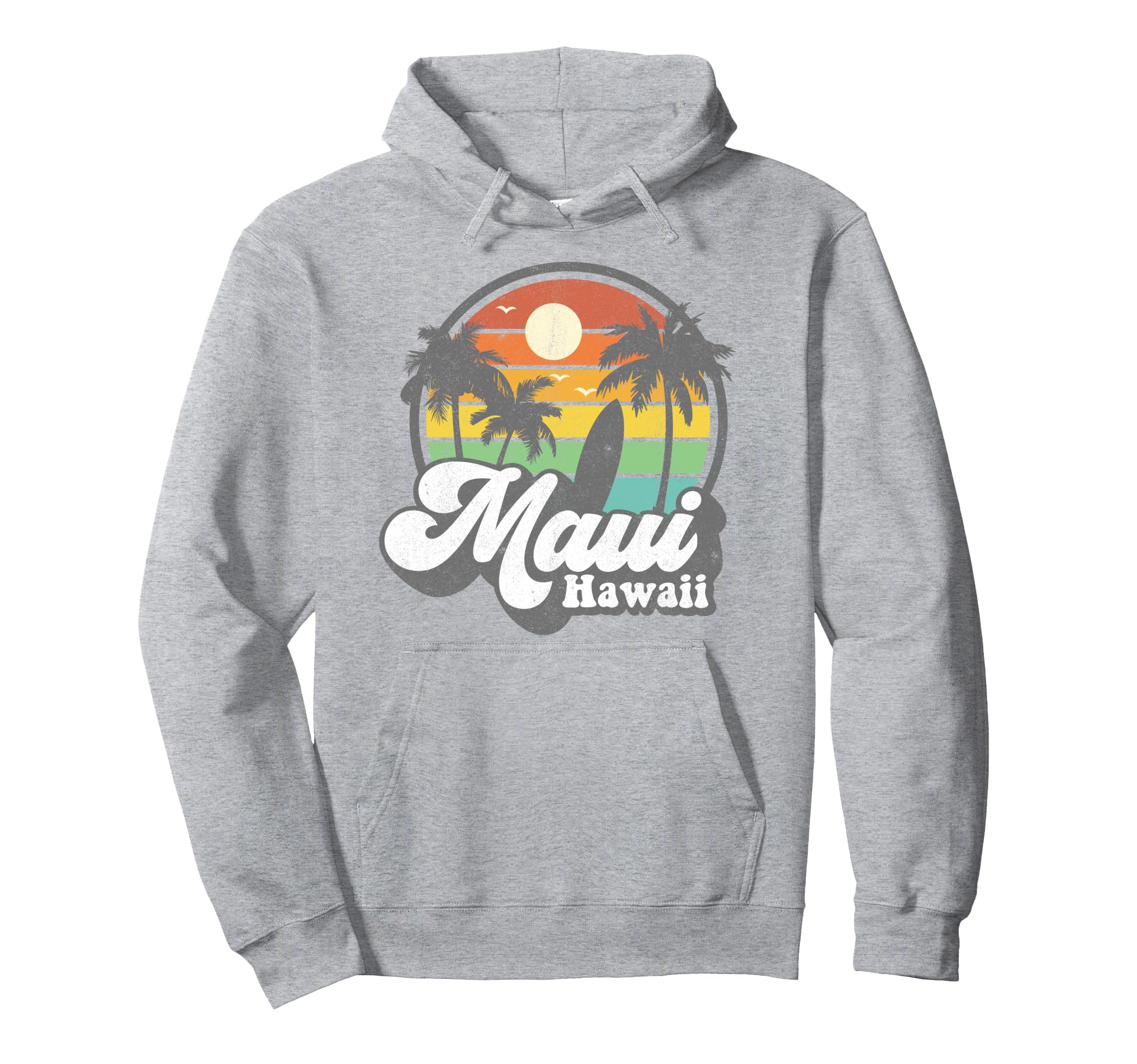 Maui Hawaii Hawaiian Beach Surfing Hoodie - Casual Everyday Wear Men Women - T-Shirt, Sweatshirt, Hoodie