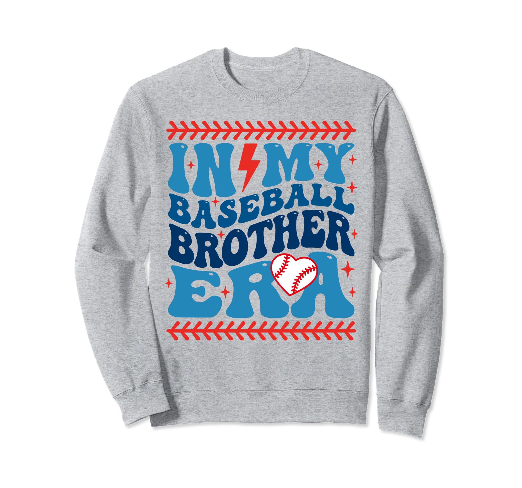 My Baseball Brother Era Groovy Sweatshirt - Fun Novelty Design Men Women - T-Shirt, Sweatshirt, Hoodie