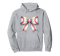 Coquette Baseball Bow Baseball Mom Hoodie - Graphic Print for Adults - T-Shirt, Sweatshirt, Hoodie