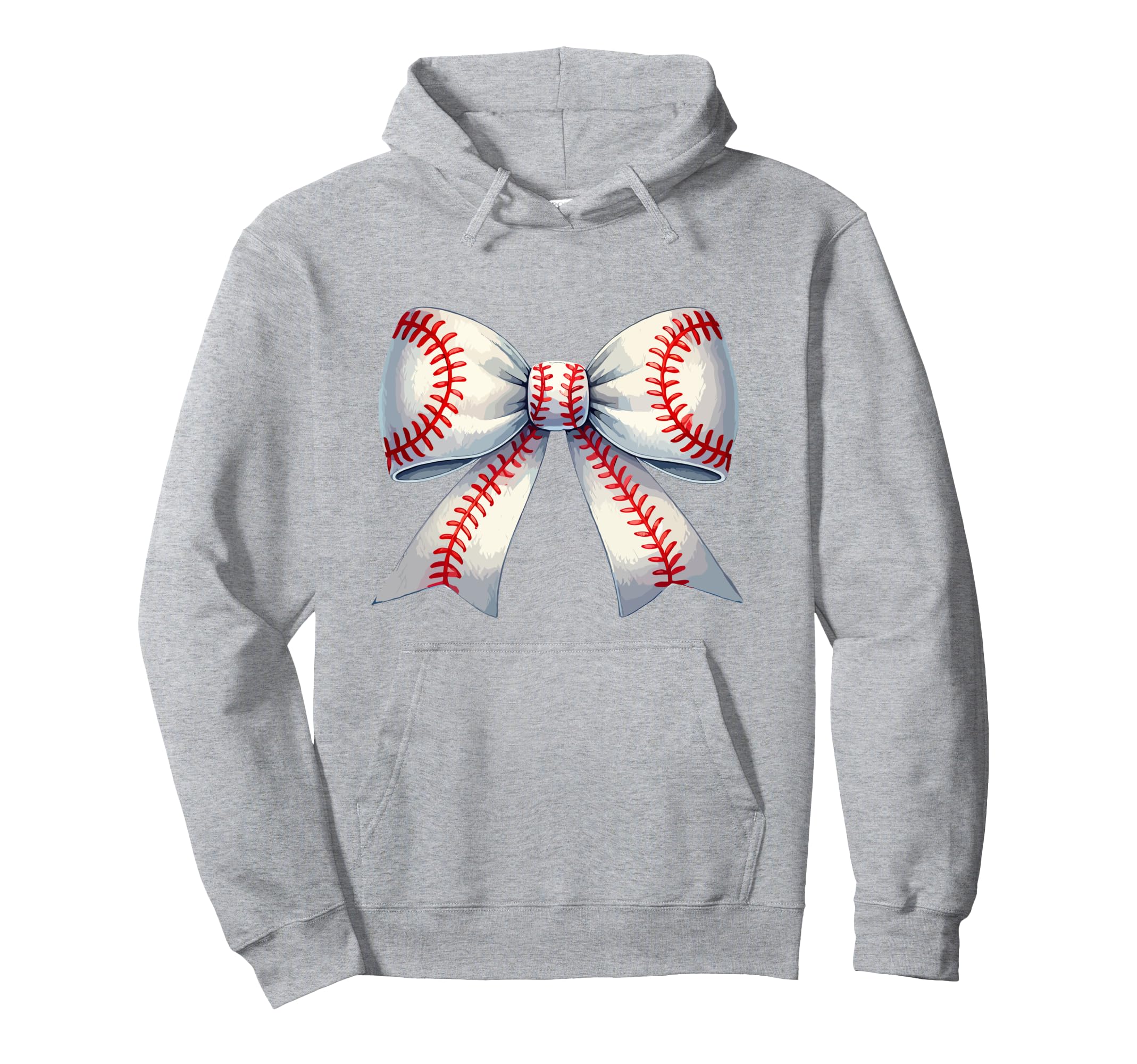 Coquette Baseball Bow Baseball Mom Hoodie - Graphic Print for Adults - T-Shirt, Sweatshirt, Hoodie