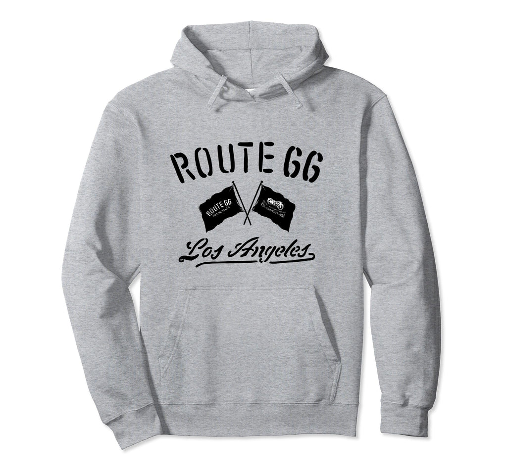 Route 66 Motorcycle Flags Los Angeles Hoodie - Streetwear Style Men Women - T-Shirt, Sweatshirt, Hoodie