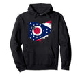 State Ohio Burgee Flag Distressed Hoodie - Custom Art Print Unisex - T-Shirt, Sweatshirt, Hoodie