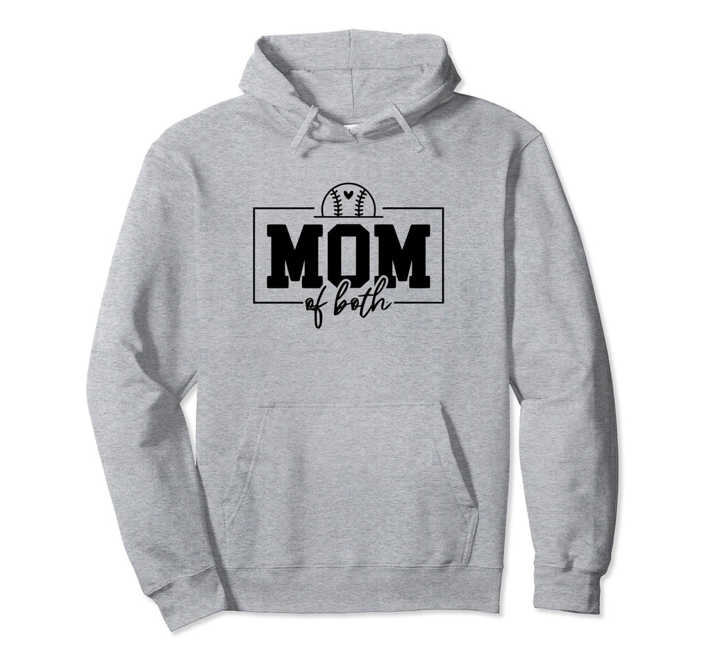 Mom Both Softball Baseball Mama Moms Hoodie - Minimalist Print Men Women - T-Shirt, Sweatshirt, Hoodie