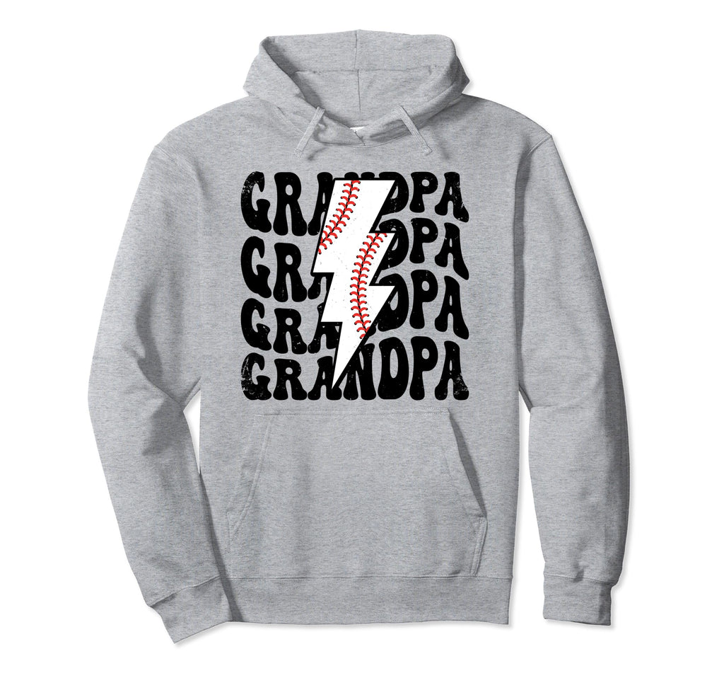 Lightning Groovy Proud Baseball Grandpa Hoodie - Aesthetic Graphic Unisex - T-Shirt, Sweatshirt, Hoodie