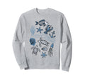90S Fisherman Aesthetic Fish Beachy Ocean Sweatshirt - Graphic Print Unisex - T-Shirt, Sweatshirt, Hoodie