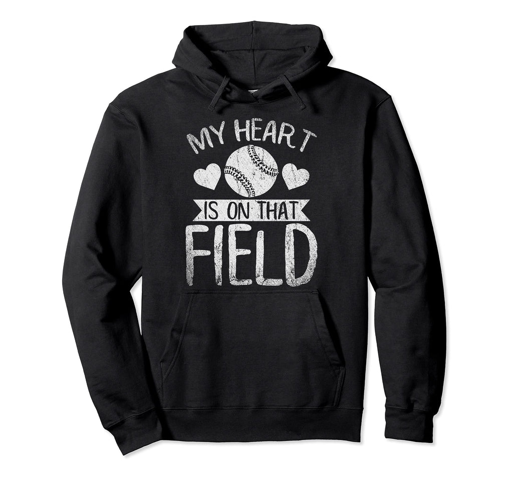My Heart Is That Field Baseball Player Hoodie - Streetwear Style Men Women - T-Shirt, Sweatshirt, Hoodie