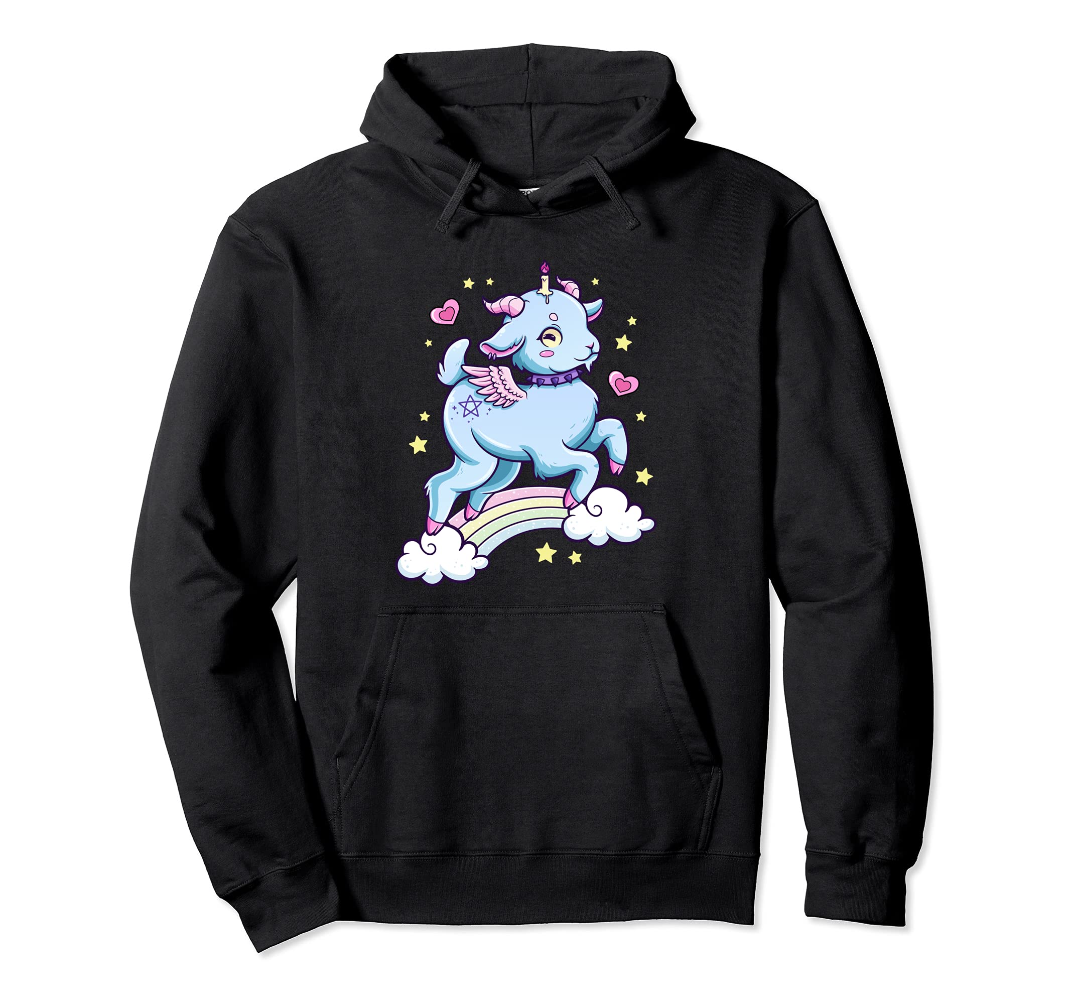 Kawaii Pastel Goth Creepy Baphomet Hoodie - Trendy Graphic for Adults - T-Shirt, Sweatshirt, Hoodie