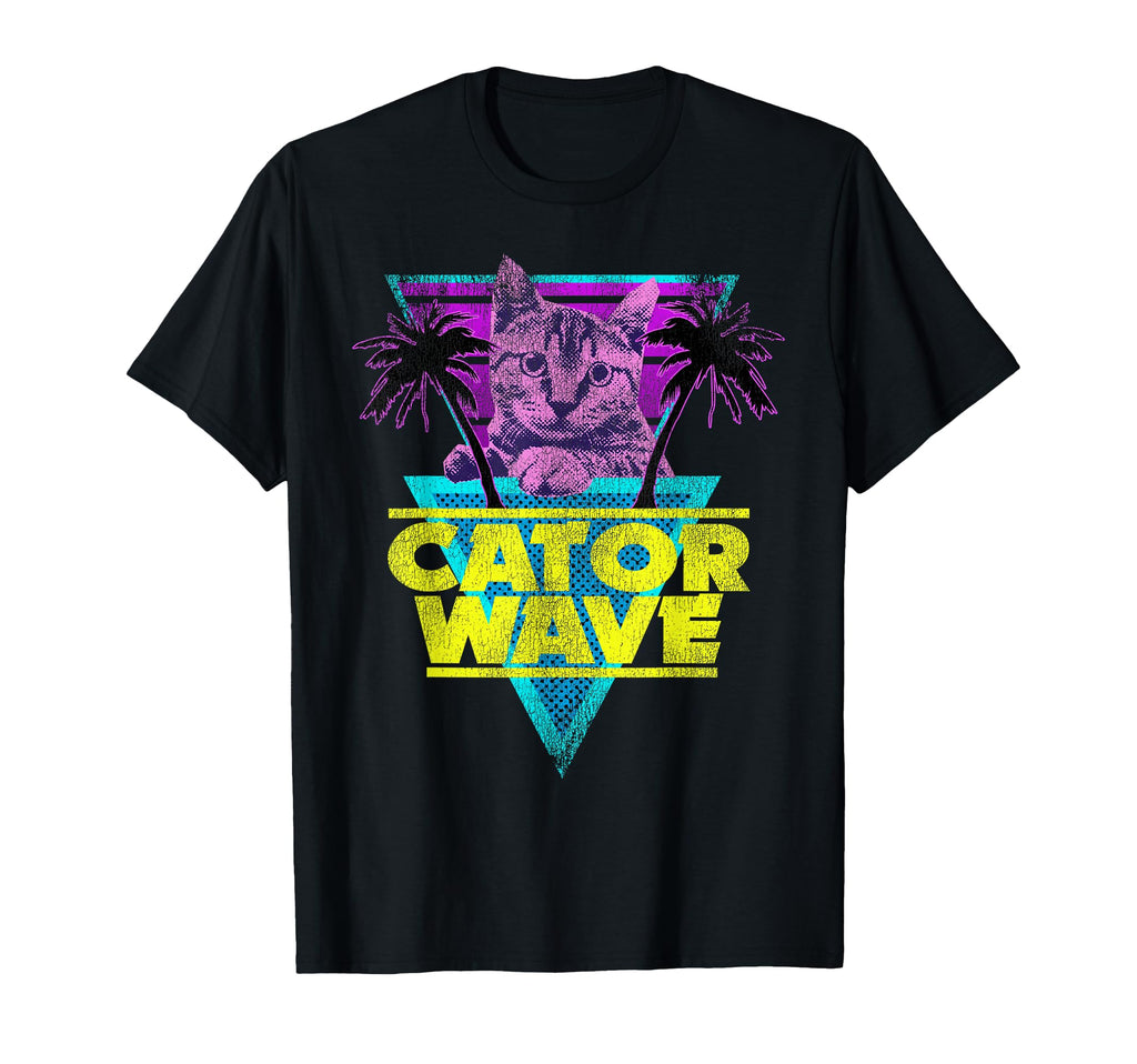 Catorwave 80S Retrowave Cat 90S T-Shirt - Casual Everyday Wear for Adults - T-Shirt, Sweatshirt, Hoodie