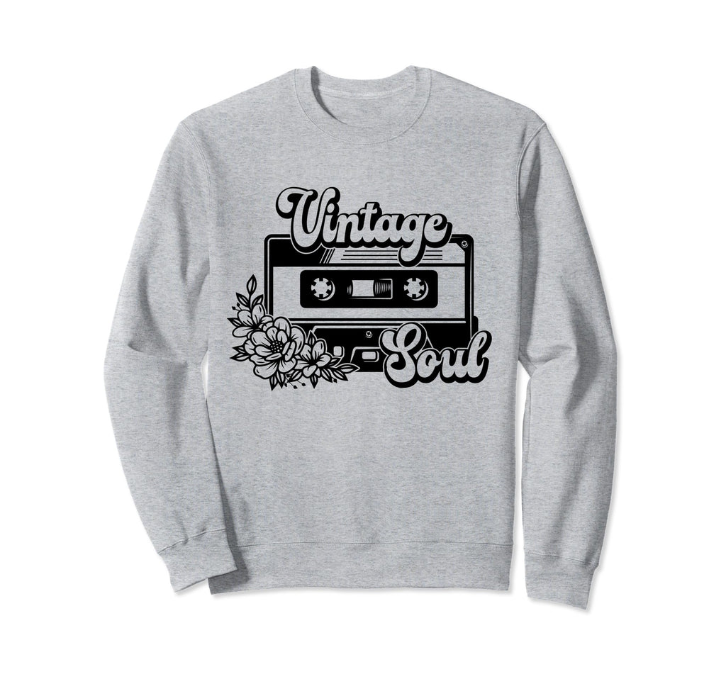 Soul Floral Cassette Tape Music Sweatshirt - Unique Graphic for Adults - T-Shirt, Sweatshirt, Hoodie