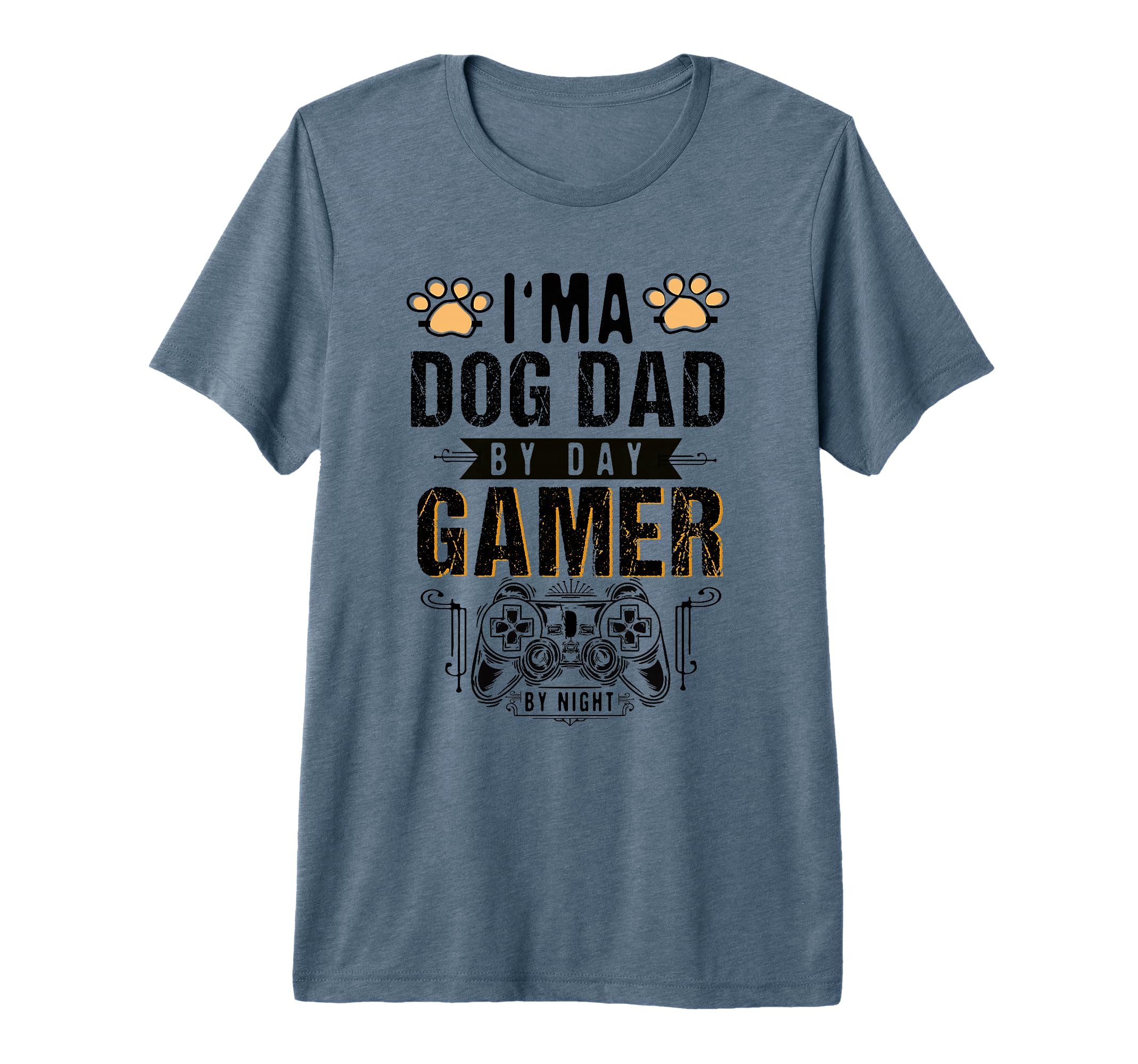 Mens Dog Dad Day Gamer Night Fathers T-Shirt - Trendy Graphic for Adults - T-Shirt, Sweatshirt, Hoodie