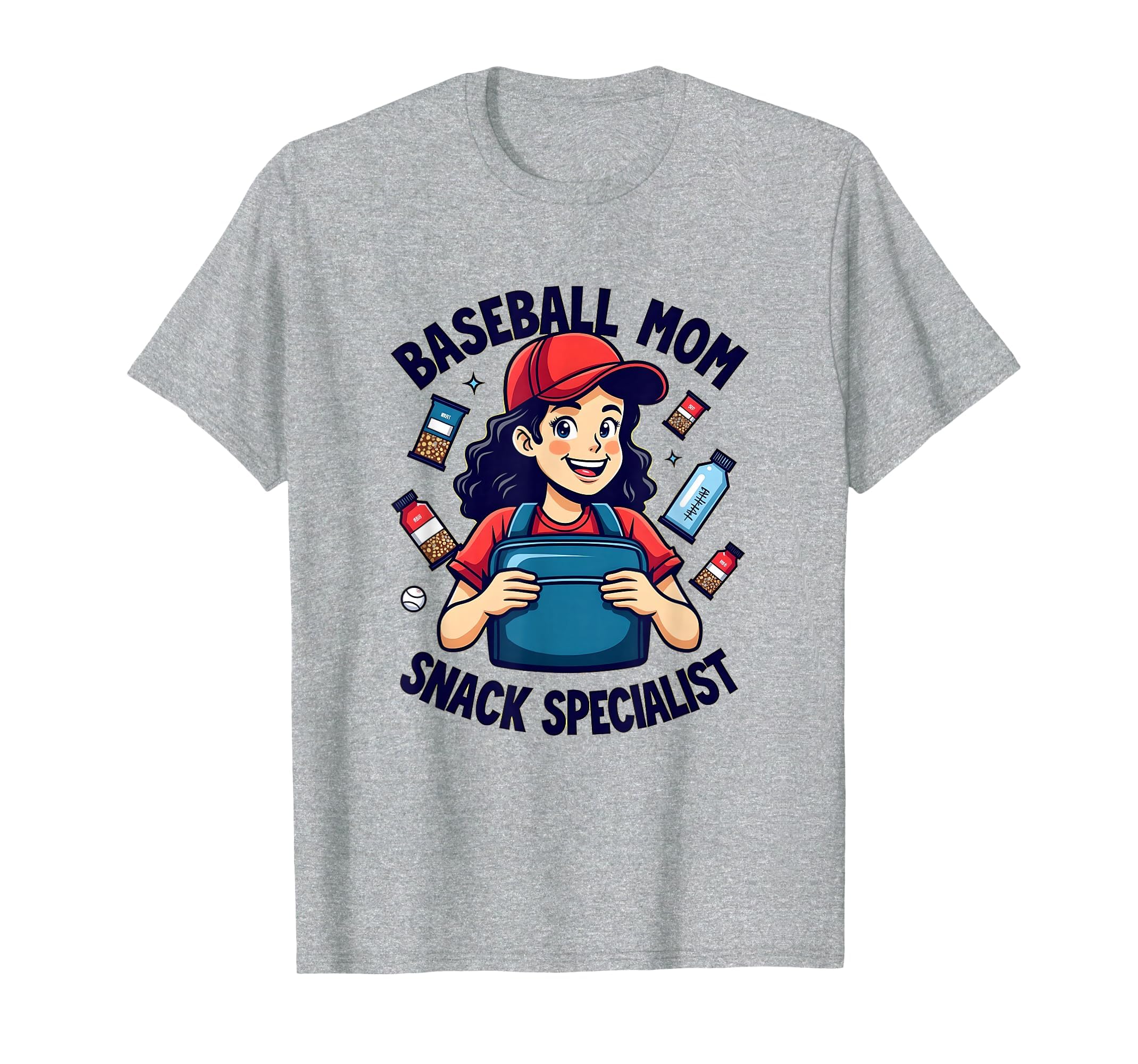Baseball Mom Snack Specialist Sports T-Shirt - Minimalist Print for Adults - T-Shirt, Sweatshirt, Hoodie