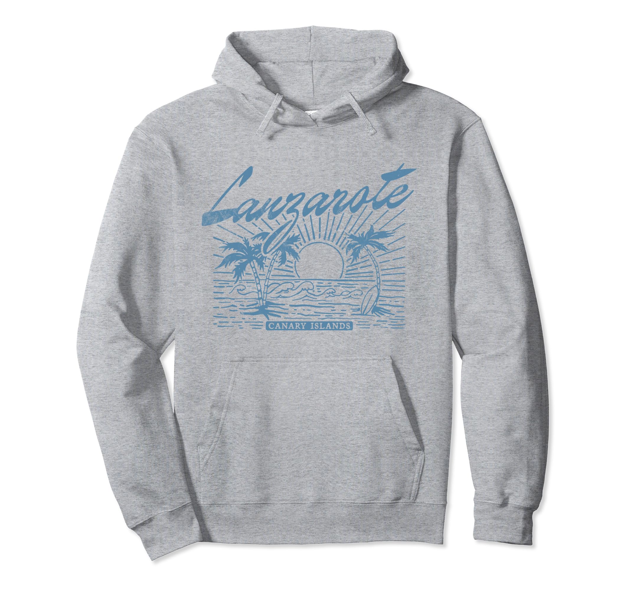 Lanzarote Canary Islands Distressed Hoodie - Trendy Graphic for Adults - T-Shirt, Sweatshirt, Hoodie