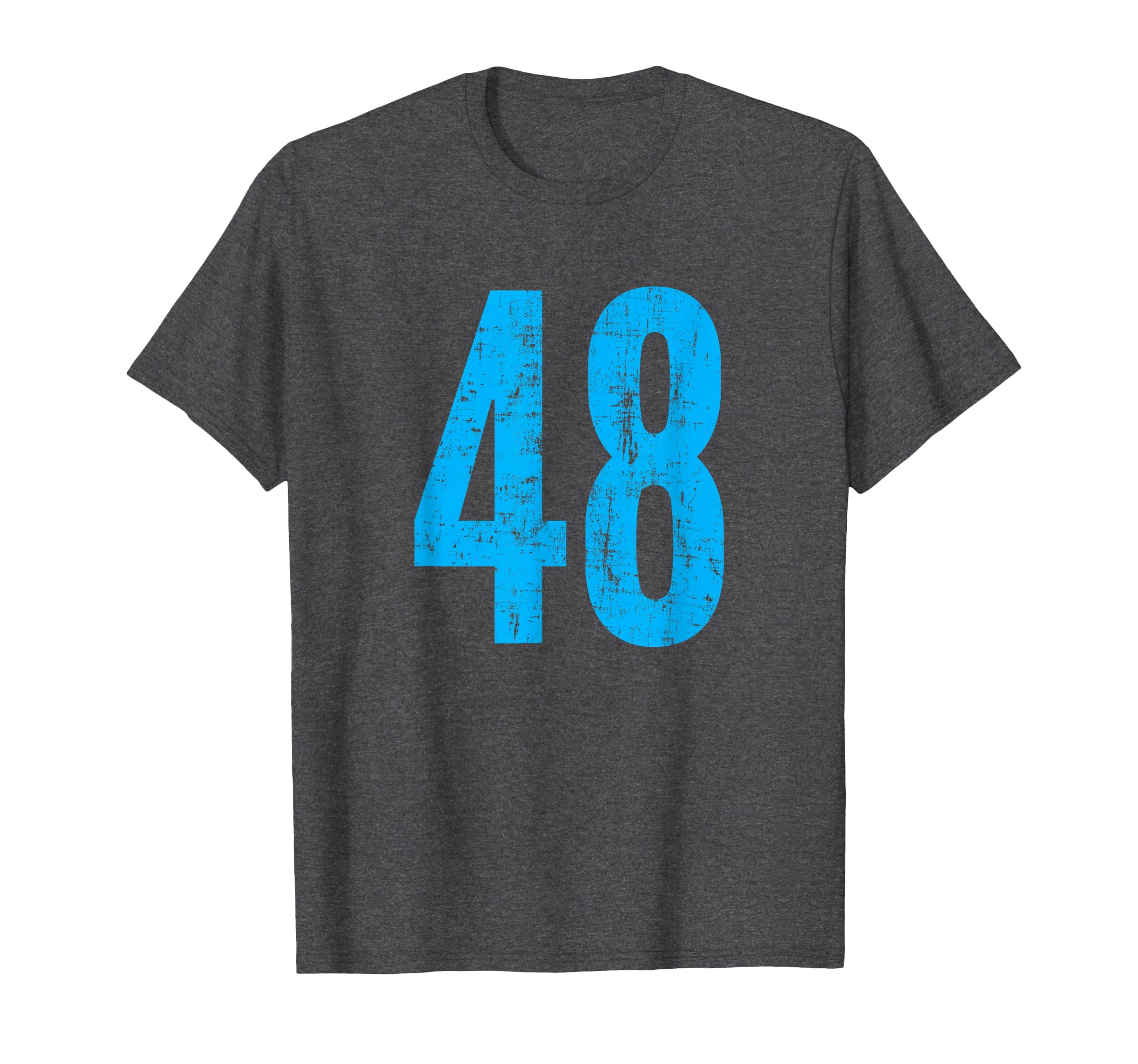 Number 48 Distressed Sport Team Player T-Shirt - Graphic Print Men Women - T-Shirt, Sweatshirt, Hoodie