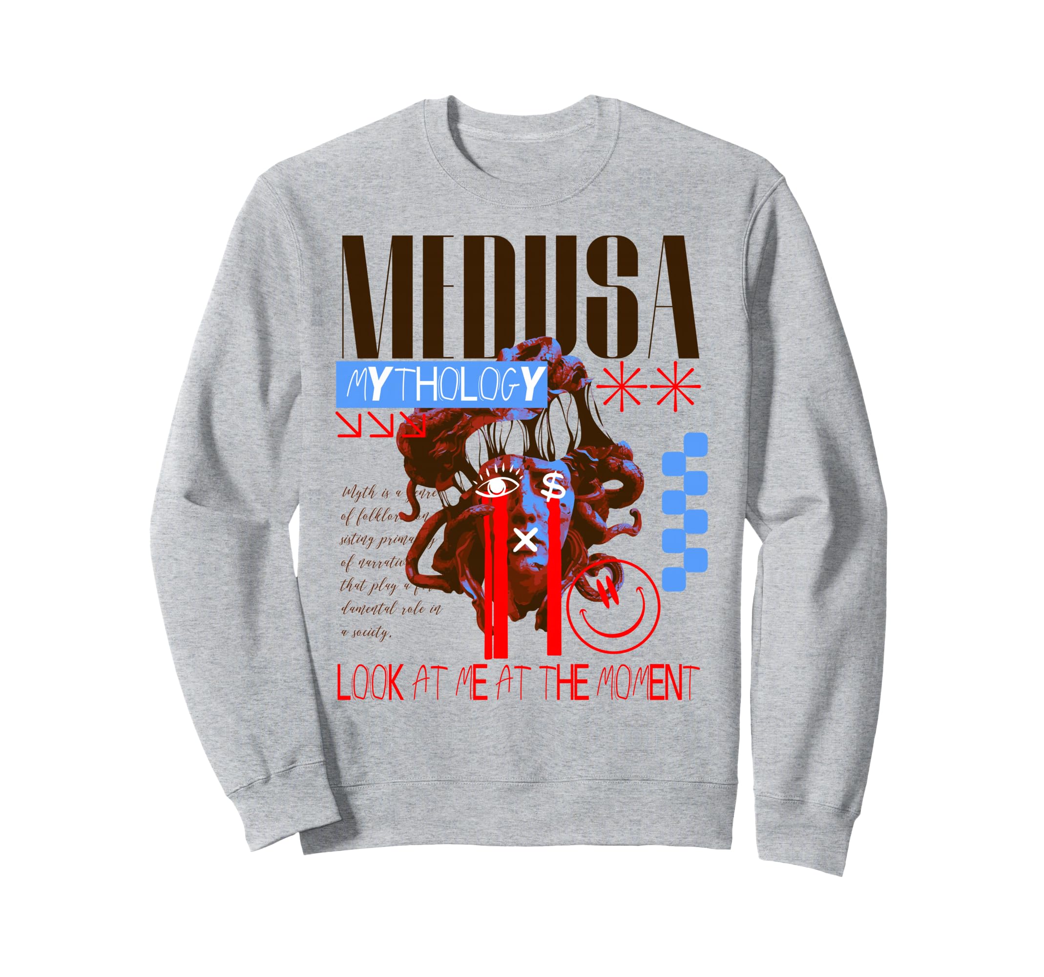 Y2K Medusa Bold Urban Graffiti Sweatshirt - Casual Everyday Wear Men Women - T-Shirt, Sweatshirt, Hoodie