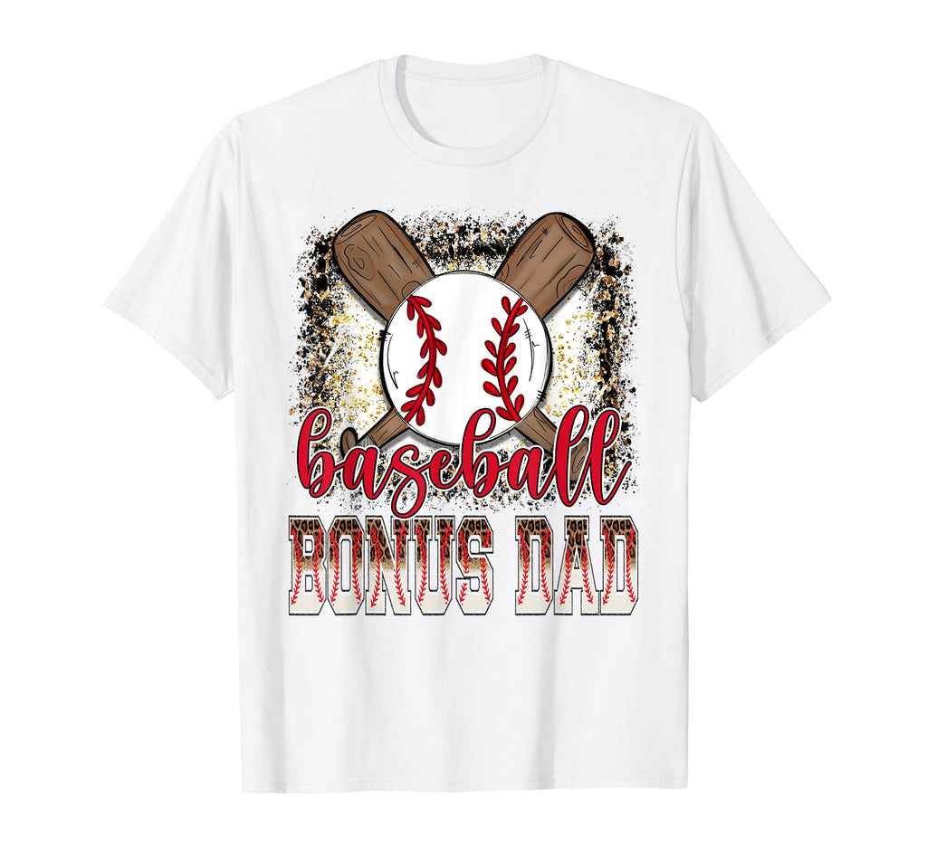 Baseball Bonus Dad Leopard Proud Ball Bonus T-Shirt - Graphic Print Unisex - T-Shirt, Sweatshirt, Hoodie