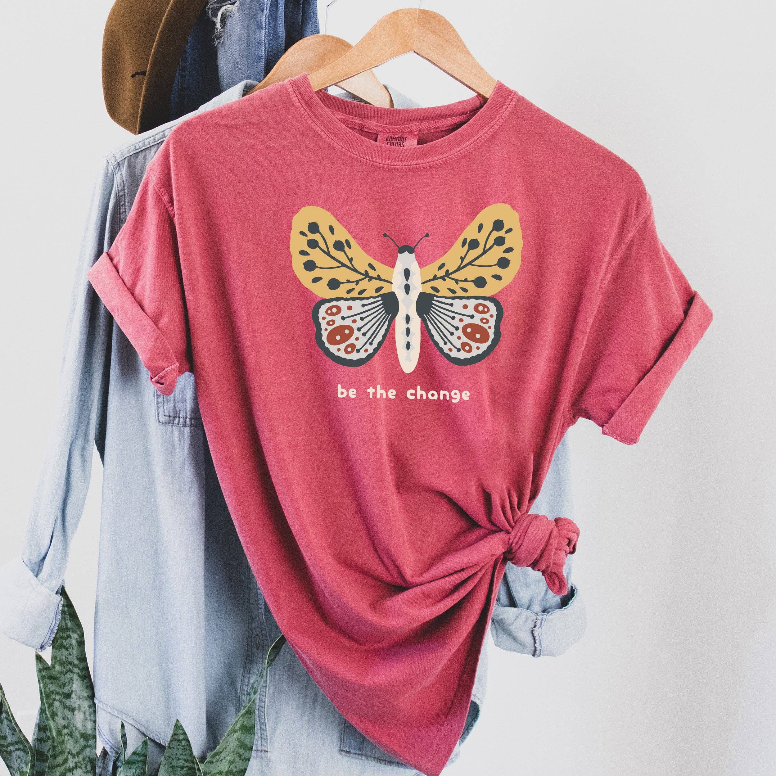 Be the Change Moth Positivity - Adult & Kids T-Shirts, Sweatshirts & Hoodies apparel design preview 1