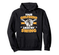 Baseball Player Your Girlfriend Likes My Hoodie - Graphic Print Unisex - T-Shirt, Sweatshirt, Hoodie