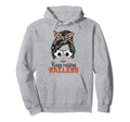 Busy Raising Ballers Soccer Mom Messy Bun Hoodie - Minimalist Print Unisex - T-Shirt, Sweatshirt, Hoodie