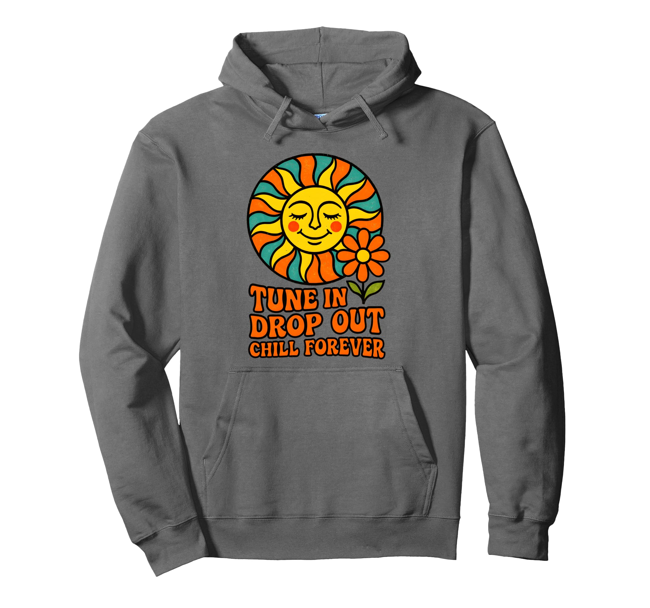 Hippie Boho Daisy Flower And Sun 60 S Hoodie - Streetwear Style for Adults - T-Shirt, Sweatshirt, Hoodie