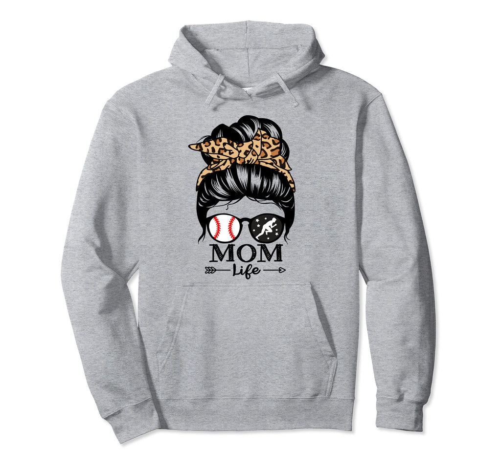 Mom Life Messy Bun Hair Funny Hoodie - Casual Everyday Wear for Adults - T-Shirt, Sweatshirt, Hoodie
