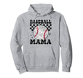 Baseball Mama Checkered Funny Baseball Hoodie - Minimalist Print Unisex - T-Shirt, Sweatshirt, Hoodie