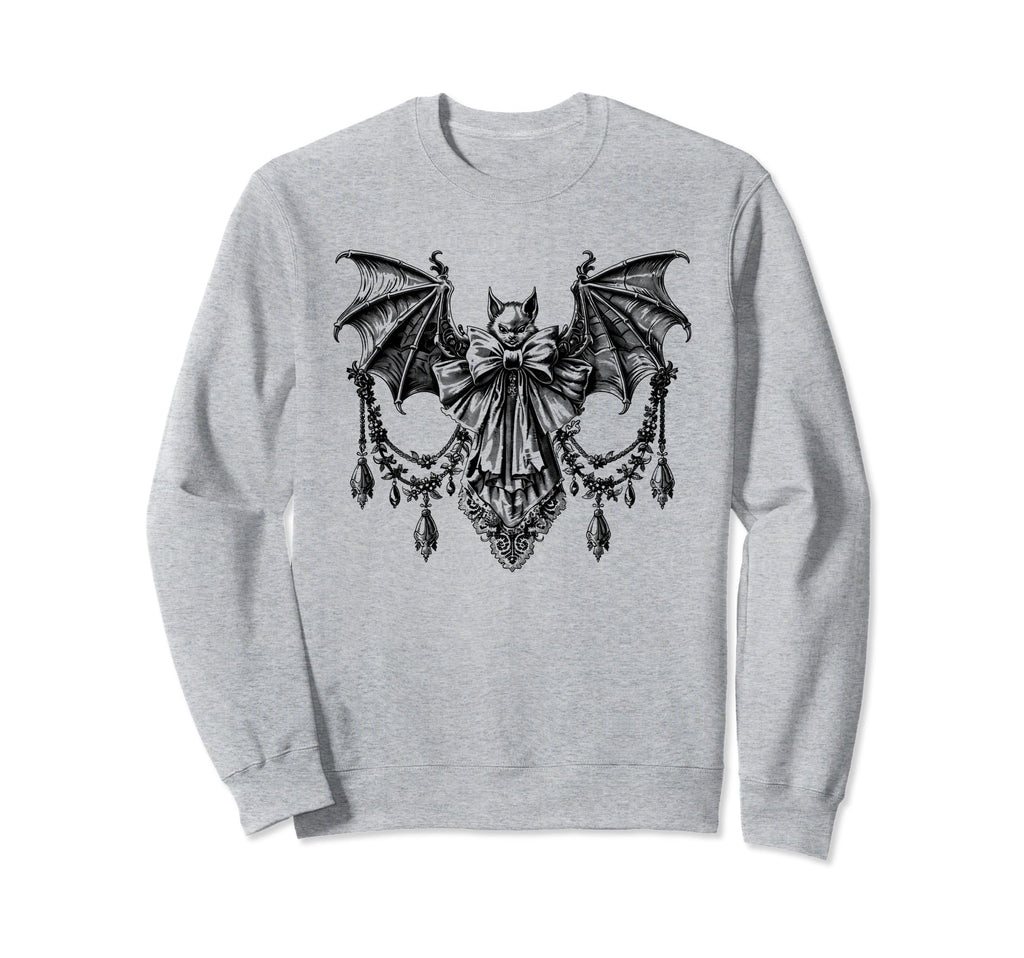 Bat Coquette Bow Halloween Bow Sweatshirt - Custom Art Print Men Women - T-Shirt, Sweatshirt, Hoodie