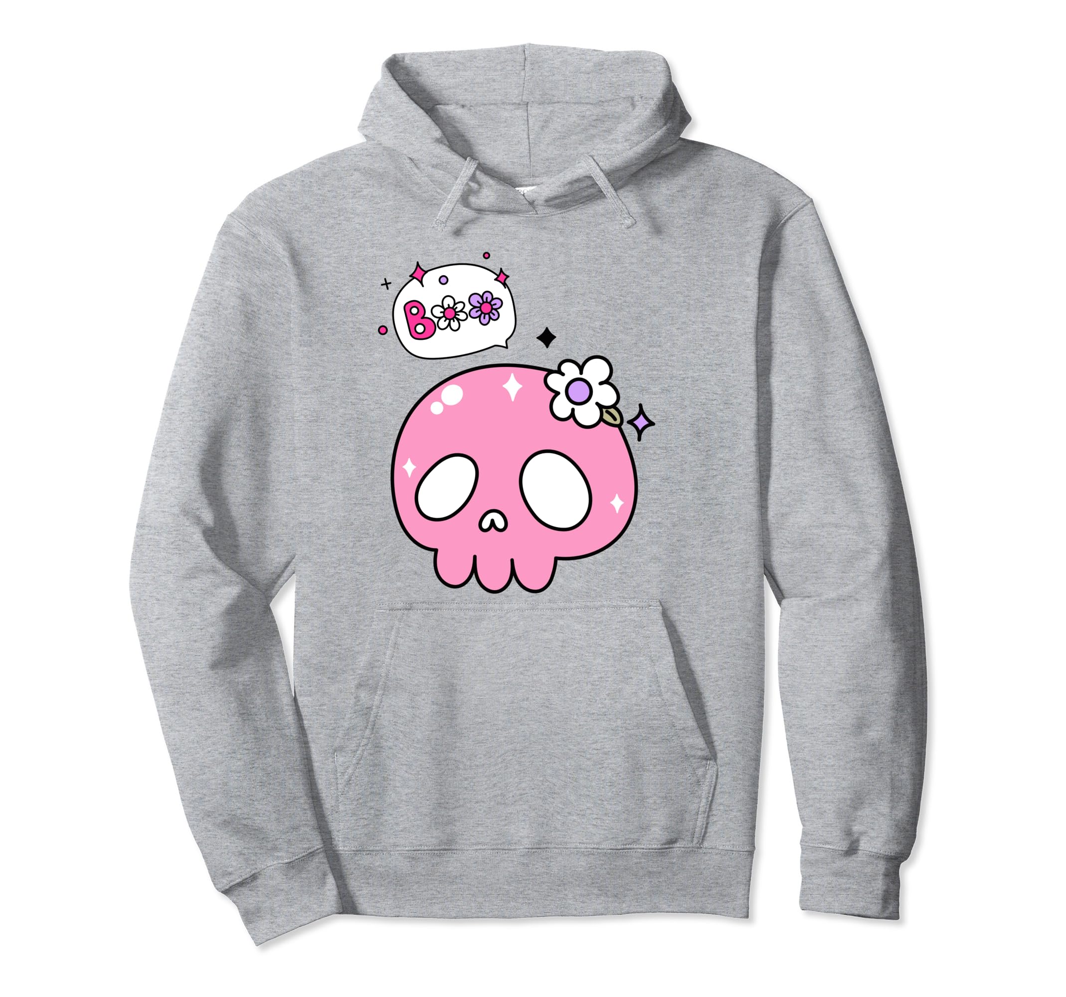 Funky Hippe Boho Goth Skeleton Boo Hoodie - Aesthetic Graphic Men Women - T-Shirt, Sweatshirt, Hoodie