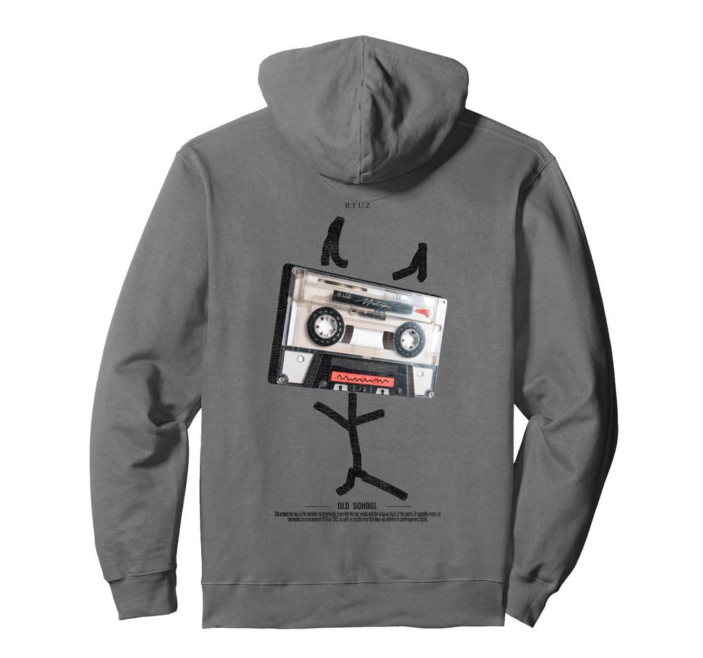 Back Streetwear Old School Music Tape Hoodie - Novelty Apparel Unisex - T-Shirt, Sweatshirt, Hoodie
