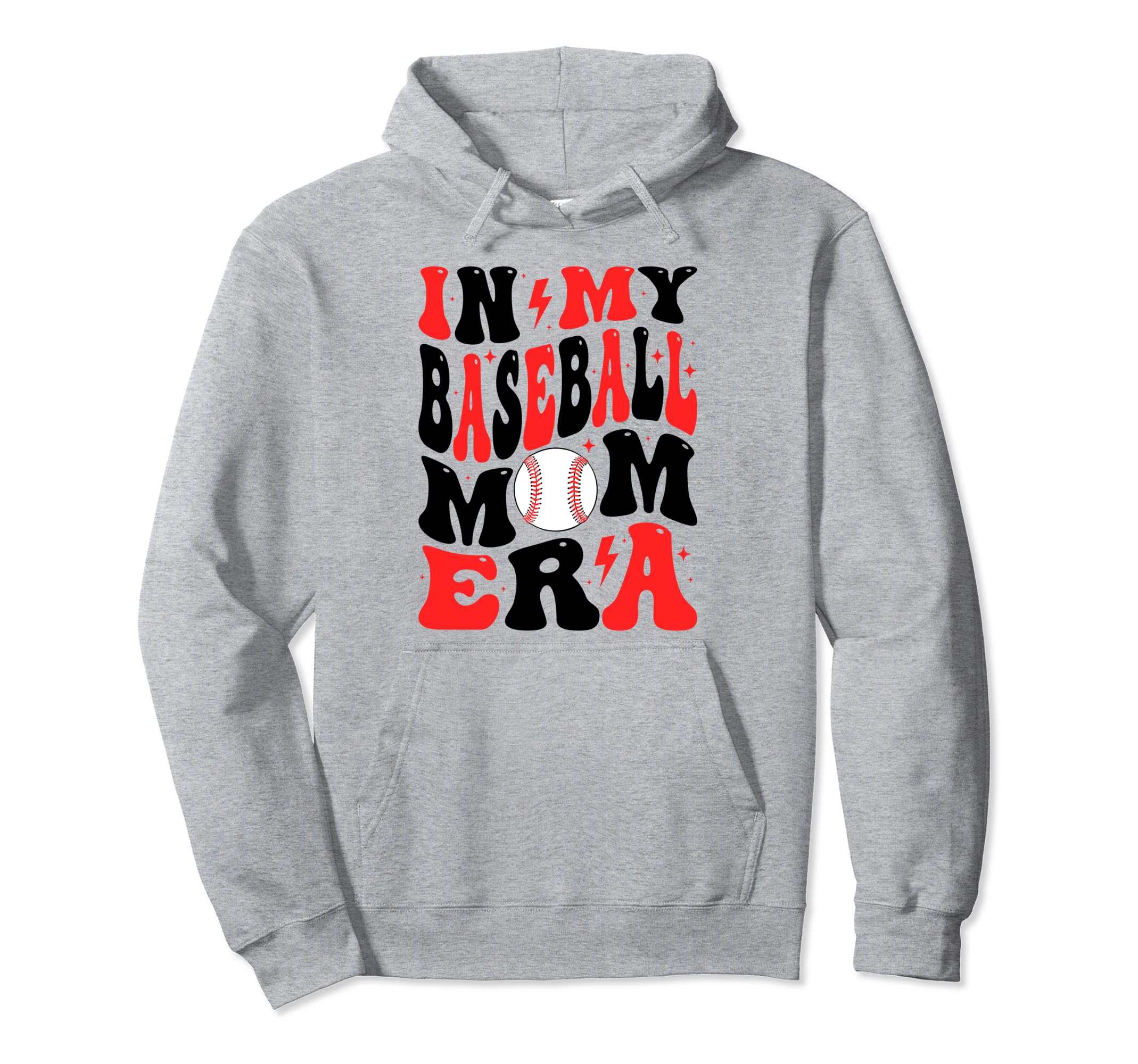 My Baseball Mom Era Groovy Mom Hoodie - Custom Art Print Unisex - T-Shirt, Sweatshirt, Hoodie