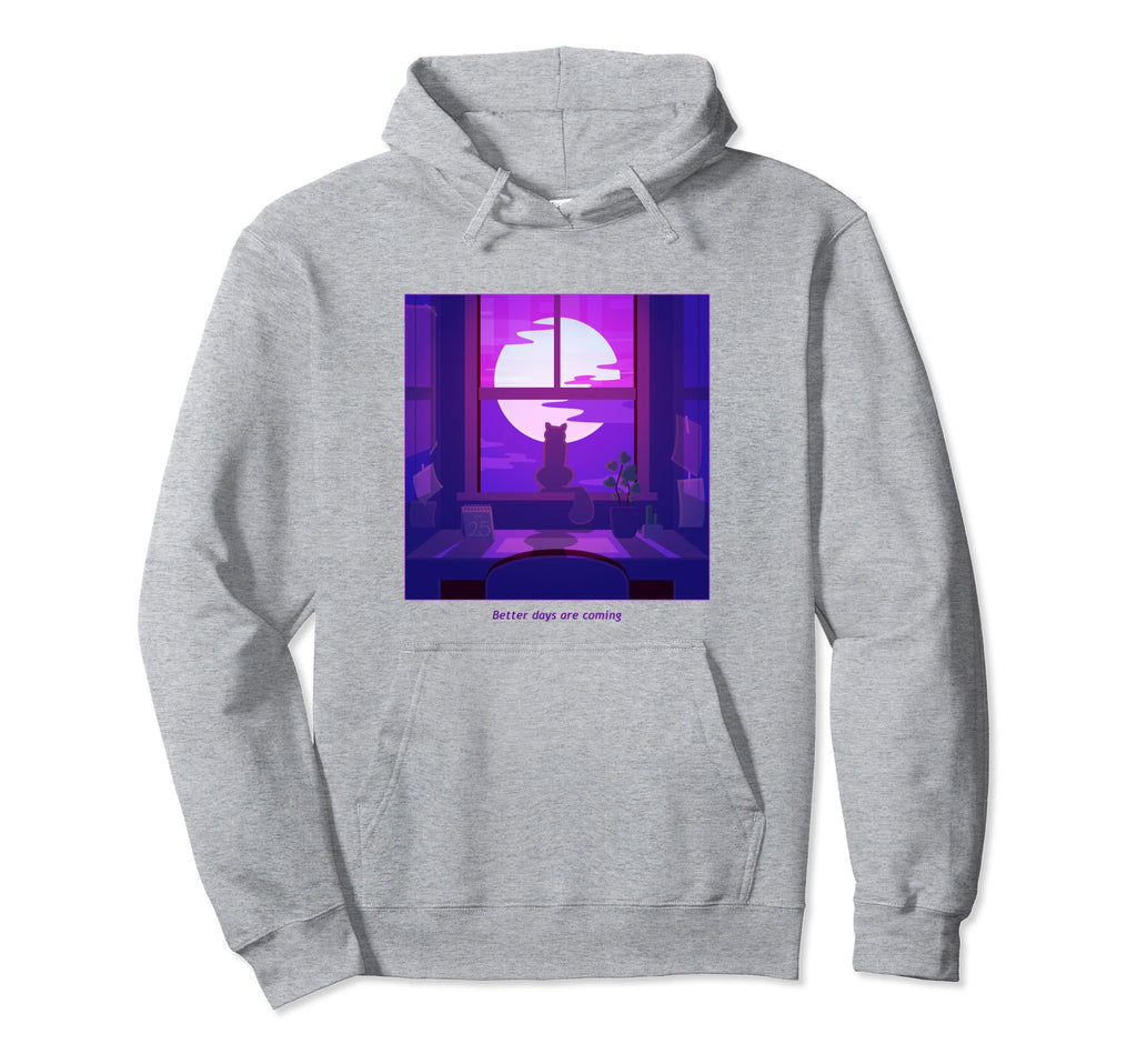 Lofi Chill Cat 90S Anime Pastel Hoodie - Trendy Graphic for Adults - T-Shirt, Sweatshirt, Hoodie